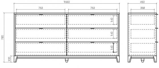 Комод Case 157X45X78 CM 7