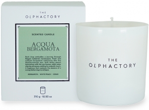 Свеча ароматическая The Olphactory White insignia Acqua bergamota 60 часов горения