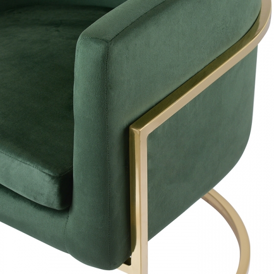 Кресло Rufus 74X74X70 CM тёмно-зеленое 8