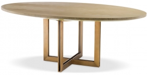 Обеденный стол с белёным дубовым шпоном Melchior Oval 200X120X76 CM