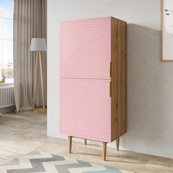 Вертикальный комод Line 60X45X140 CM pink 3