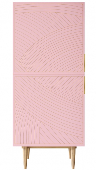 Вертикальный комод Line 60X45X140 CM pink 1