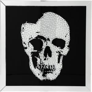 Зеркальное панно в рамке Skull 100X100 CM