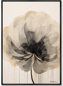 Постер на холсте Flower in monochrome 75X105 CM