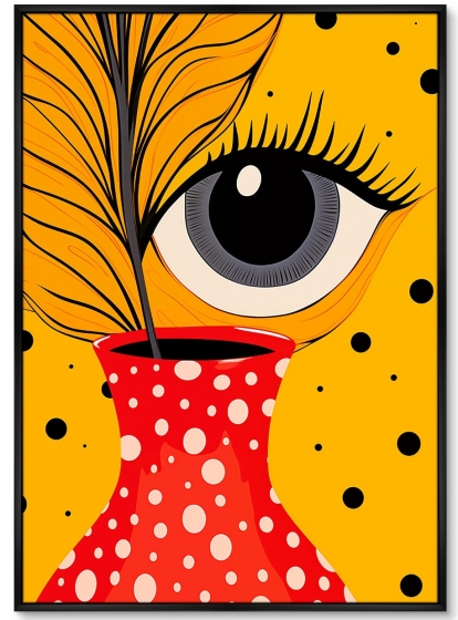 Постер на холсте Vase and Eyes 75X105 CM 1