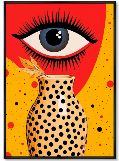 Постер на холсте Vase and Eyes 75X105 CM 1