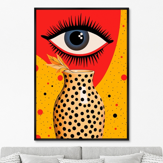 Постер на холсте Vase and Eyes 75X105 CM 6