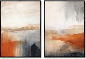 Набор из двух постеров на холсте Landscape collection Rusty mist 75X105 / 75X105 CM