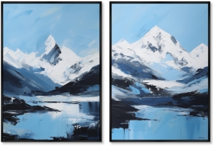 Набор из двух постеров на холсте Landscape collection The peaks 75X105 / 75X105 CM