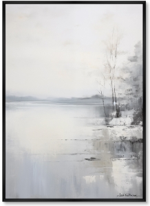 Постер на холсте Landscape collection Winter lake 75X105 CM