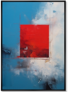 Постер на холсте Rosso quadrato 75X105 CM