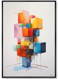 Постер на холсте Disassembled colors 75X105 CM