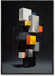 Постер на холсте Disassembled colors 75X105 CM