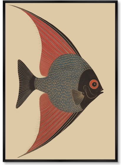 Набор из двух постеров на холсте Angel Fish 75X105 / 75X105 CM 2