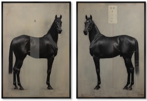 Набор из двух постеров на холсте The Horses 75X105 / 75X105 CM