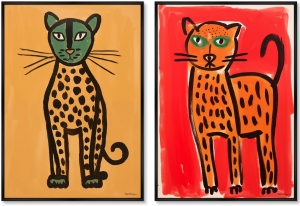 Набор из двух постеров на холсте Wild Cats 75X105 / 75X105 CM