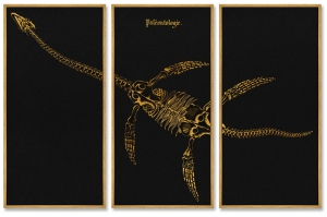 Триптих на холсте Plesiosaurus 52X105 / 52X105 / 52X105 CM
