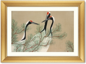 Постер Cranes from Momoyogusa Flowers 81X61 CM