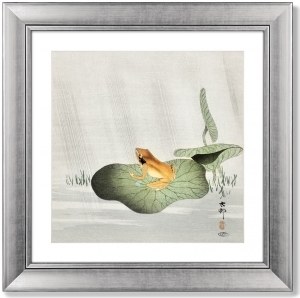 Постер Frog on lotus leaf 61X61 CM