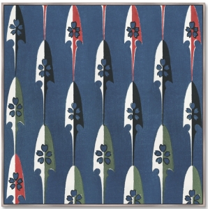 Постер Vintage print of Japanese textile 105X105 CM