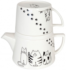 Чайник заварочный с кружкой Funny Cats 650 / 650 ml