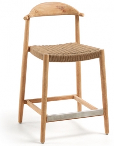 Полубарный стул на каркасе из эвкалипта Glynis 54X54X94 CM