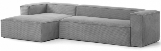 Угловой модульный диван Blok 330X174X69 CM серого цвета 1