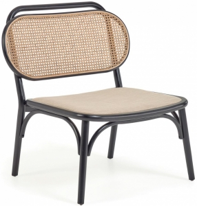 Кресло из массива вяза с мягким сиденьем Doriane 77X62X83 CM