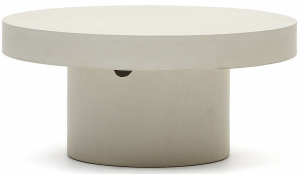 Журнальный столик из белого бетона Aiguablava 90X90X41 CM