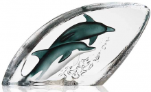 Скульптура из хрусталя Dolphins 43X23 CM