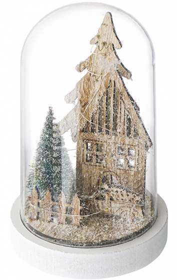 Декор новогодний с подсветкой Snowy Town 12X12X19 CM 5