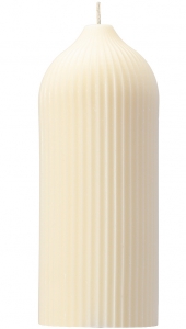 Свеча декоративная Edge 7X7X17 CM молочно-белого цвета