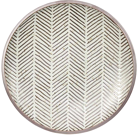 Фарфоровая тарелка Herringbone Plate Ø19 CM серая 1